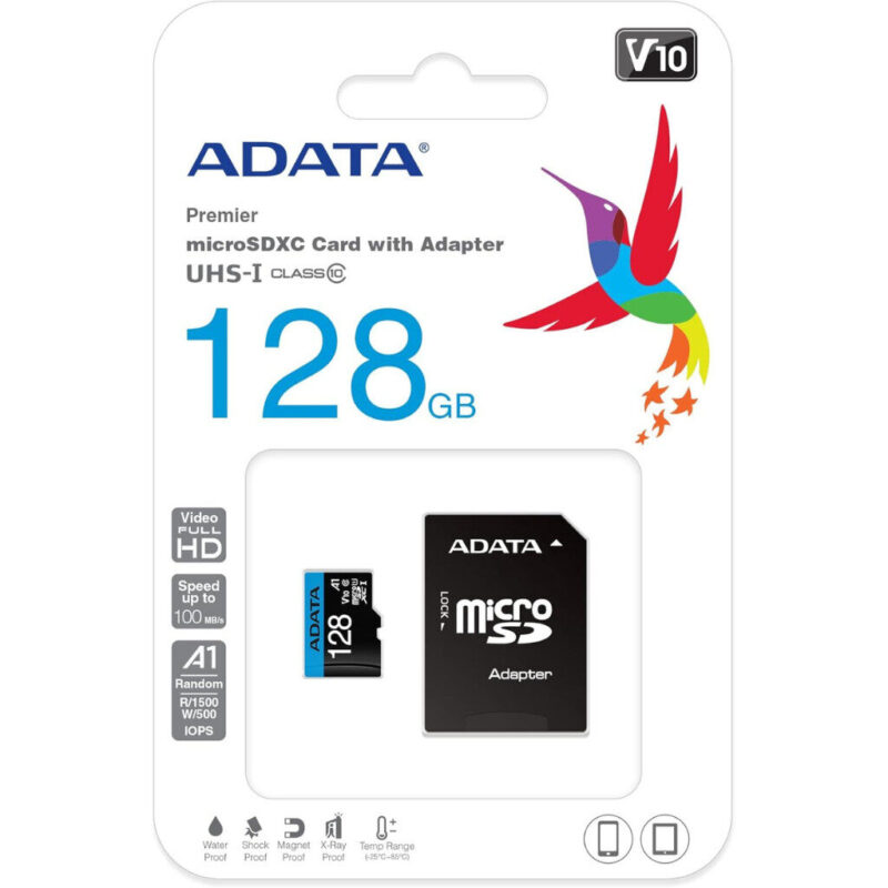 Mémoire Micro SD ADATA 64 Go + Adaptateur