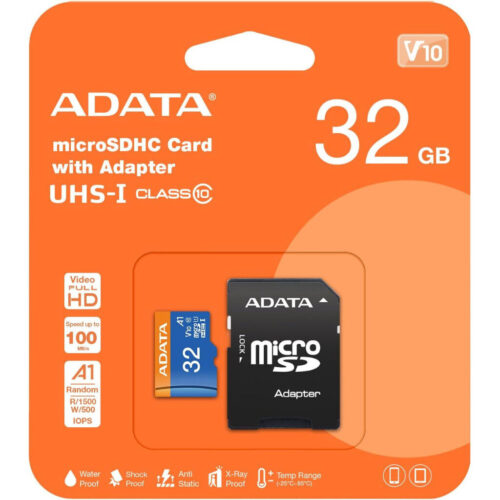 Mémoire Micro SD ADATA 32 Go + Adaptateur