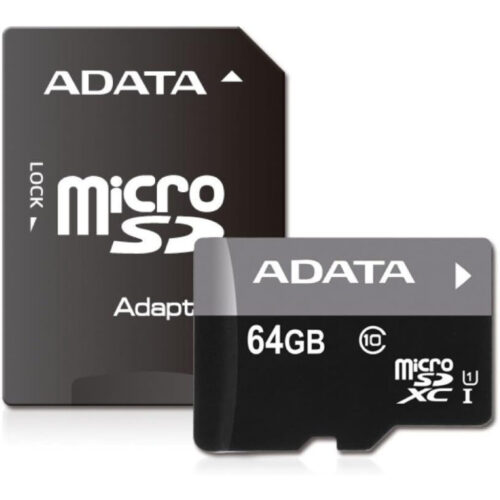 Mémoire Micro SD ADATA 64 Go + Adaptateur