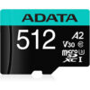 Mémoire Micro SD ADATA 512 Go Class 10 + Adaptateur