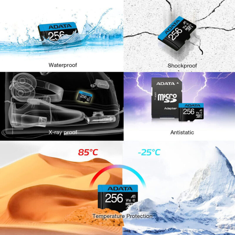 Mémoire Micro SD 256 Go Class 10 + Adaptateur