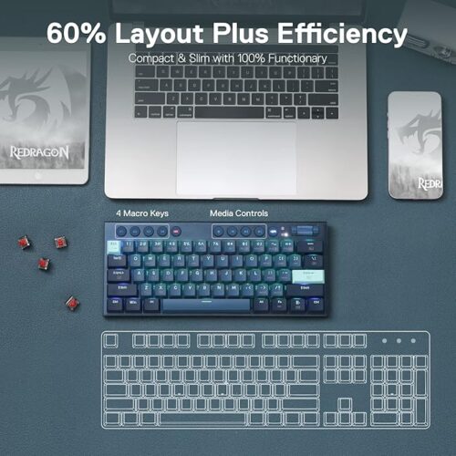 Clavier Gamer - Mécanique REDRAGON K632 PRO Noctis 60% RGB