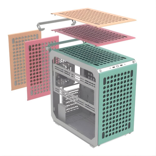 BOITIER GAMER COOLER MASTER QUBE 500 FLATPACK MACARON