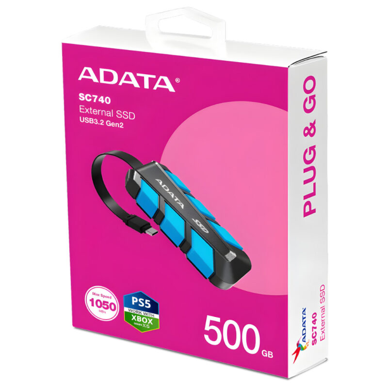 SSD Externe 500 Go Shockproof – USB Type-C