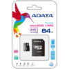 Mémoire Micro SD ADATA 64 Go + Adaptateur