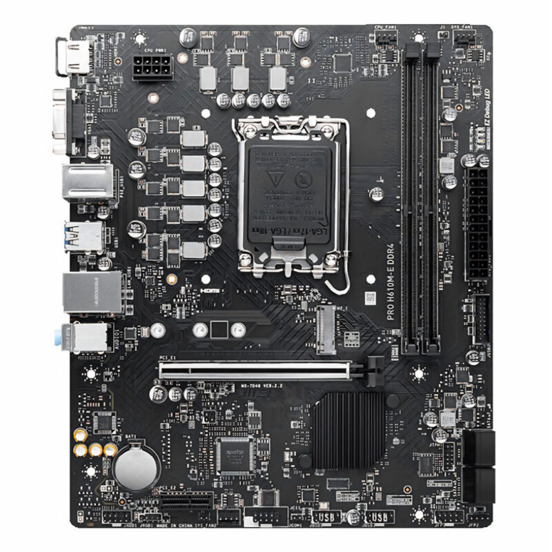 MSI CARTE MERE PRO H610M-E DDR4