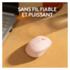 SOURIS OPTIQUE SANS FIL LOGITECH M171 - ROSE