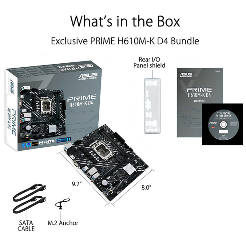 ASUS CARTE MERE PRIME H610M-K DDR4