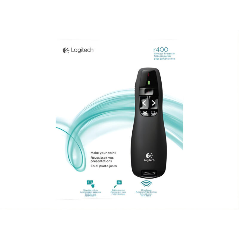 POINTEUR SANS FIL LOGITECH R400 WIRELESS PRESENTER – NOIR