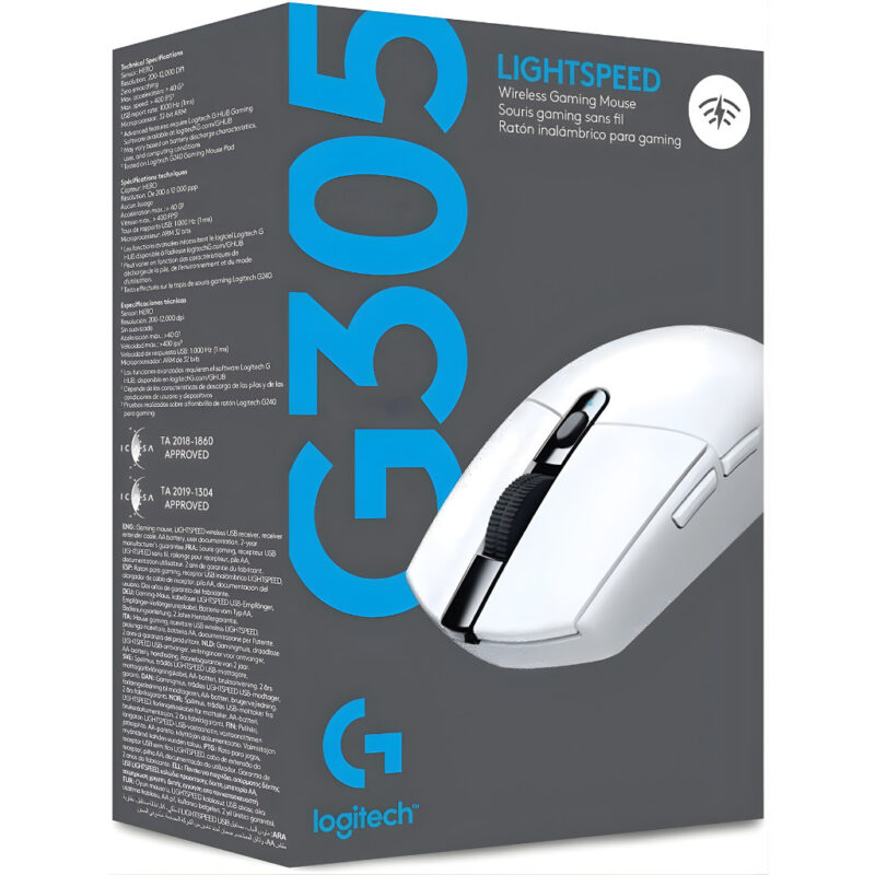SOURIS GAMER SANS FIL LOGITECH G305 - BLANC