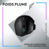 SOURIS GAMER SANS FIL LOGITECH G502 X PLUS LIGHTSPEED RGB - NOIR