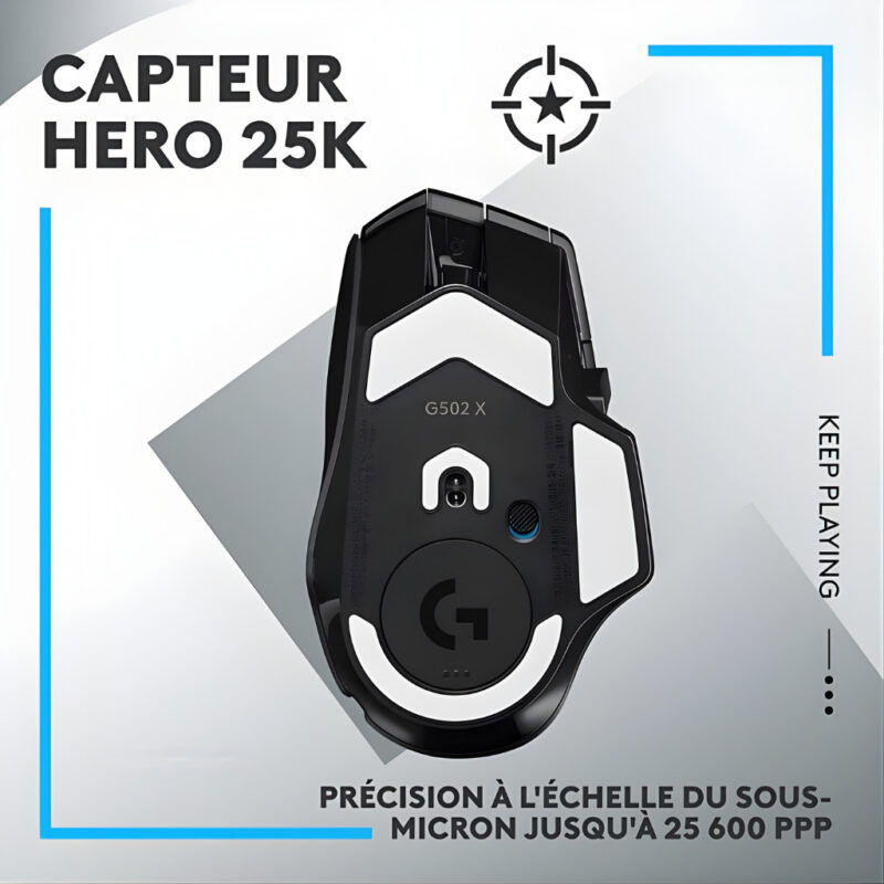 SOURIS GAMER SANS FIL LOGITECH G502 X - NOIR
