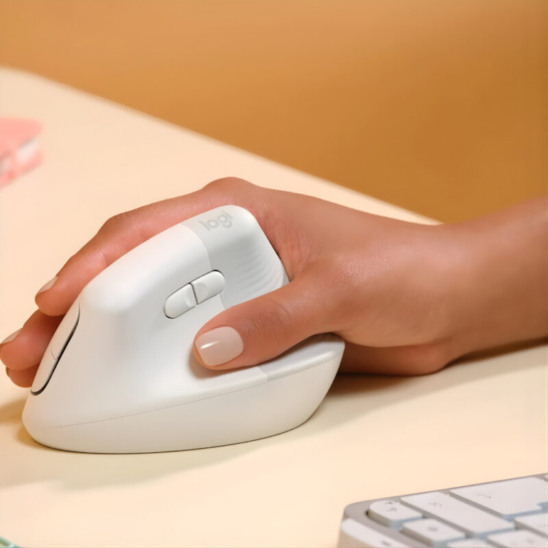 SOURIS SANS FIL LOGITECH ERGONOMIQUE VERTICALE LIFT - BLANC