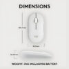 SOURIS SANS FIL LOGITECH PEBBLE M350S - BLANC