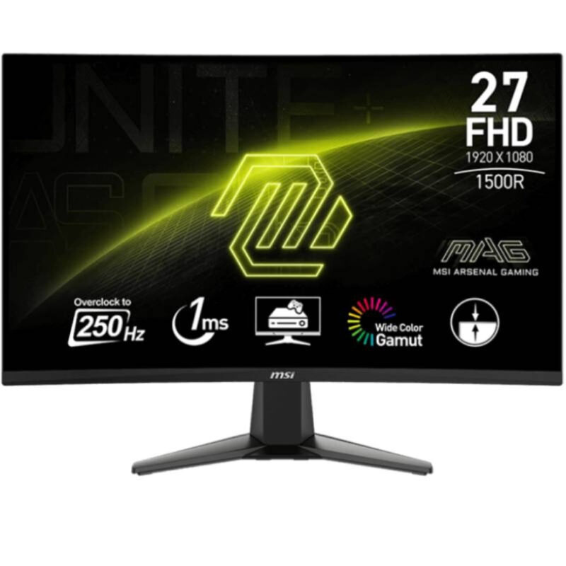 ECRAN GAMING MSI MAG-27C6X 27'' FULL HD INCURVÉ 250 HZ