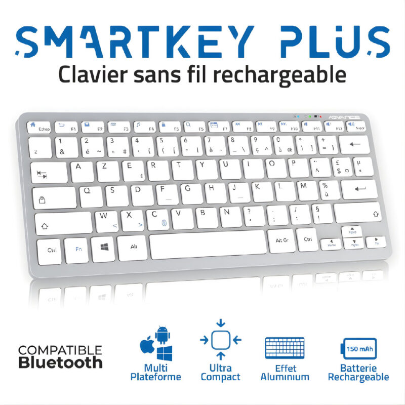 CLAVIER SANS FIL ADVANCE BT210 - BLANC