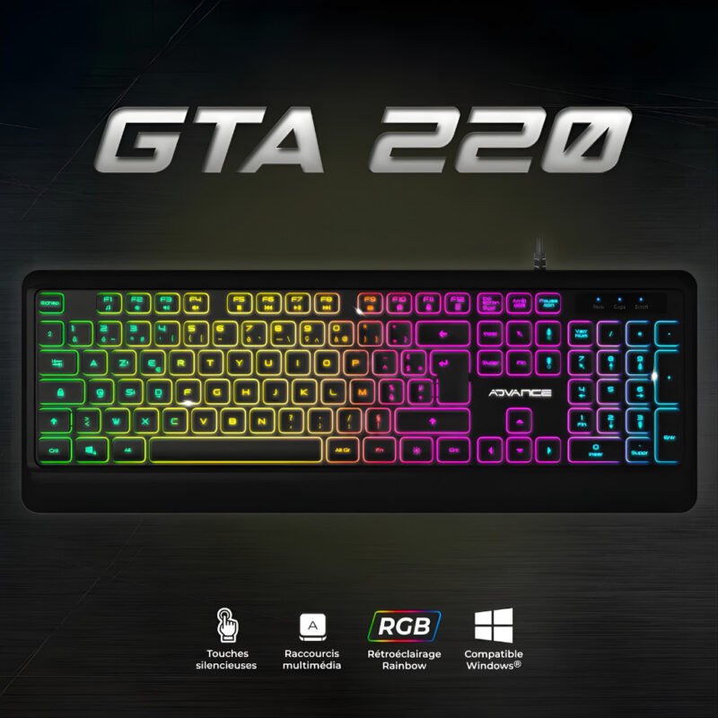 CLAVIER GAMER ADVANCE GTA 220 RGB - NOIR