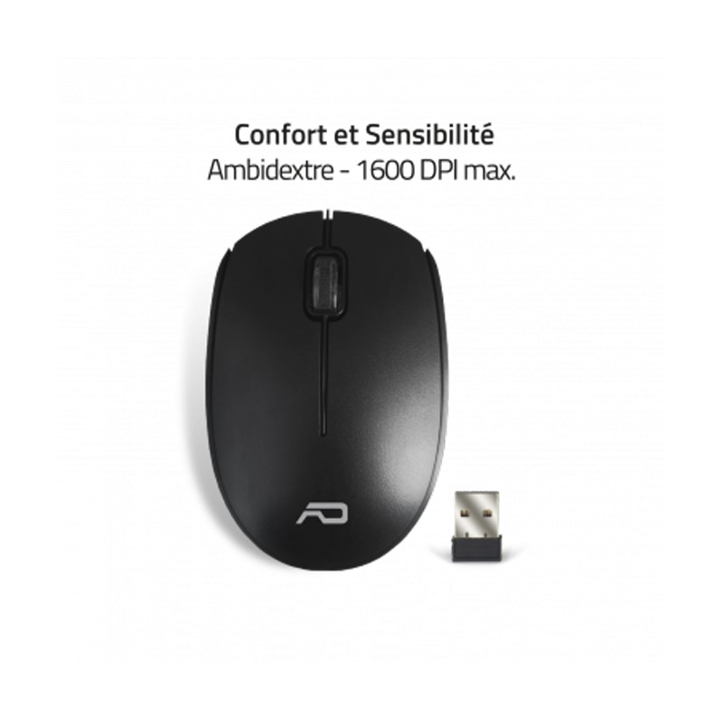 PACK 3EN1 SANS FIL ADVANCE ELITE COMBO CLS-7100RF - NOIR