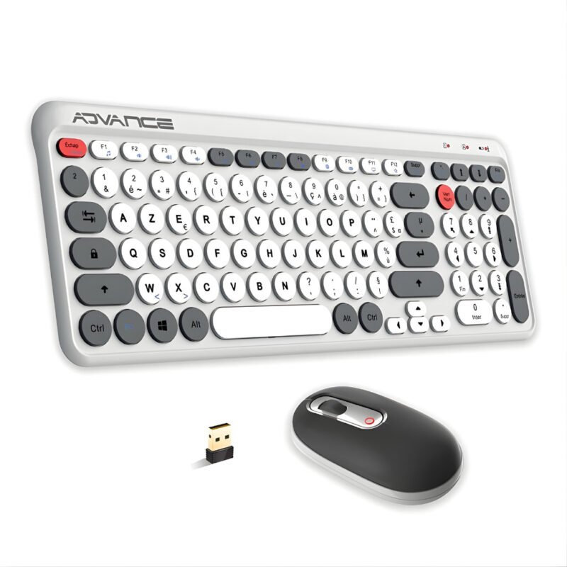 ENSEMBLE CLAVIER & SOURIS SANS FIL ADVANCE ERGOSTYLE