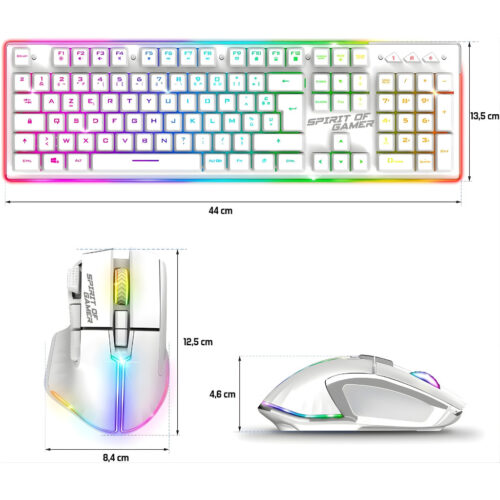 ENSEMBLE CLAVIER ET SOURIS GAMER SPIRIT OF GAMER ULTIMATE 600 - BLANC
