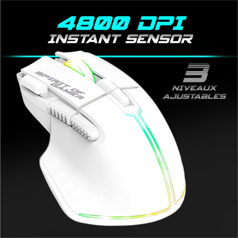 ENSEMBLE CLAVIER ET SOURIS GAMER SPIRIT OF GAMER ULTIMATE 600 - BLANC