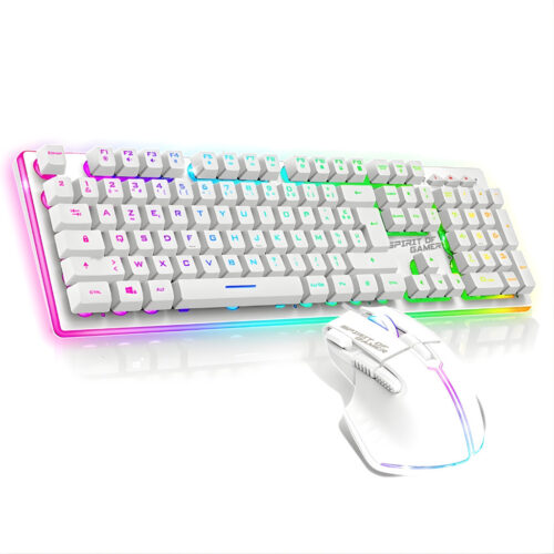 ENSEMBLE CLAVIER ET SOURIS GAMER FILAIRE SPIRIT OF GAMER ULTIMATE 600 - BLANC