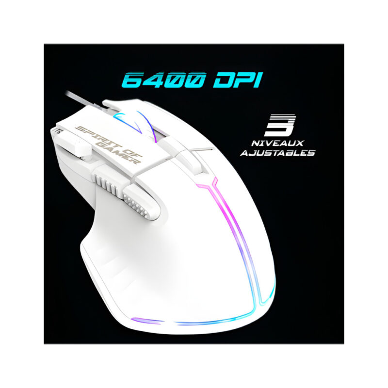 ENSEMBLE CLAVIER ET SOURIS GAMER FILAIRE SPIRIT OF GAMER ULTIMATE 600 - BLANC
