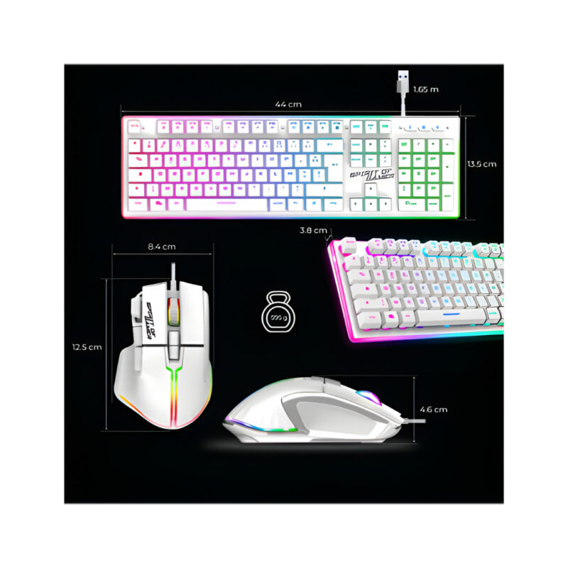 ENSEMBLE CLAVIER ET SOURIS GAMER FILAIRE SPIRIT OF GAMER ULTIMATE 600 - BLANC