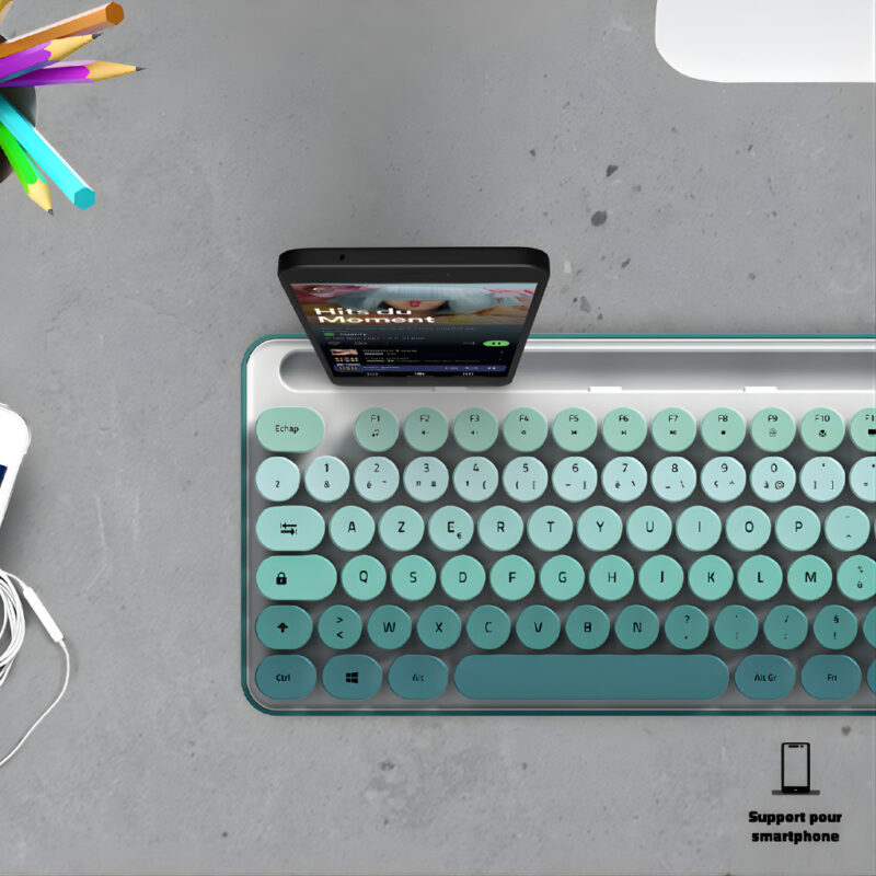 ENSEMBLE CLAVIER & SOURIS SANS FIL ADVANCE PEPS - VERT