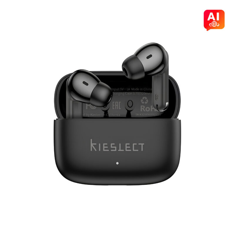 KIESLECT ADJUSTABLE EARBUDS JET BLACK