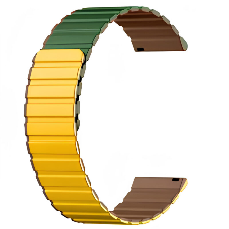 Kieslect 22MM Yellow+Green+Coffee Strap