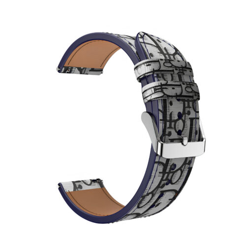 Kieslect 22MM KHAKI CLASSIC MONOGRAM LEATHER Strap