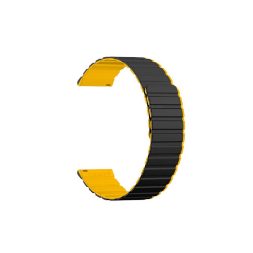 KIESLECT 22MM BLACK/YELLOW DUAL-TONE STRAP