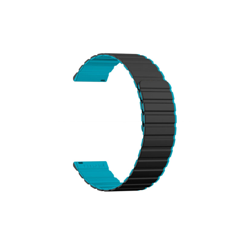 KIESLECT 22MM BLACK/BLUE DUAL-TONE STRAP