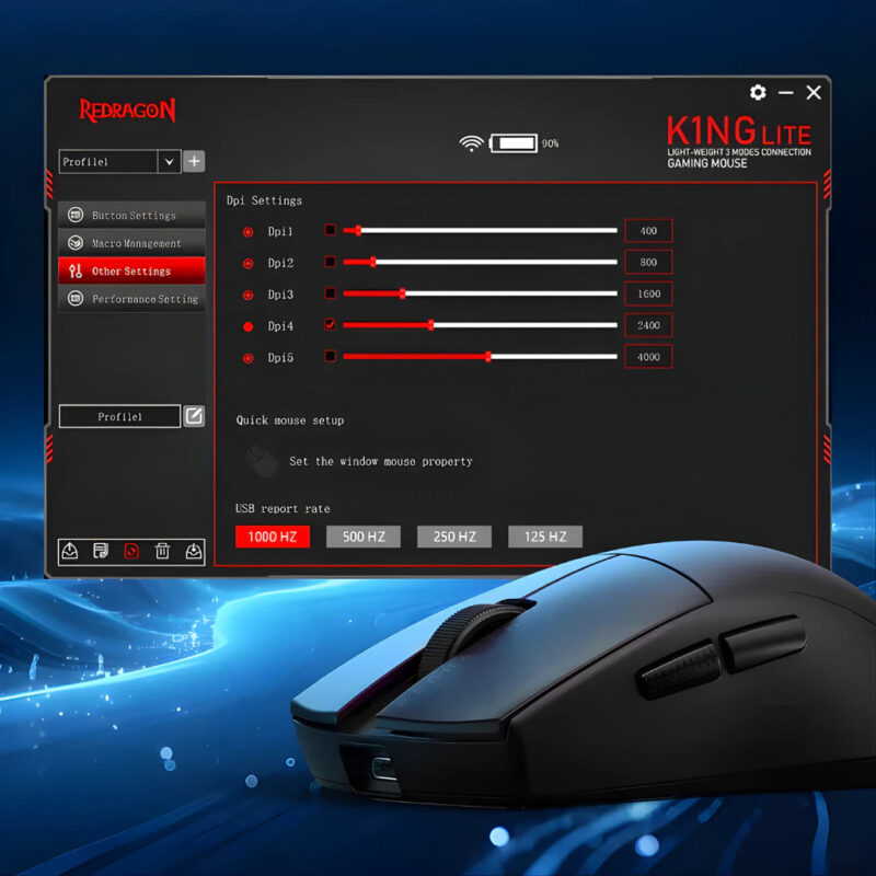 SOURIS GAMING KING LITE IK (M916) - NOIR