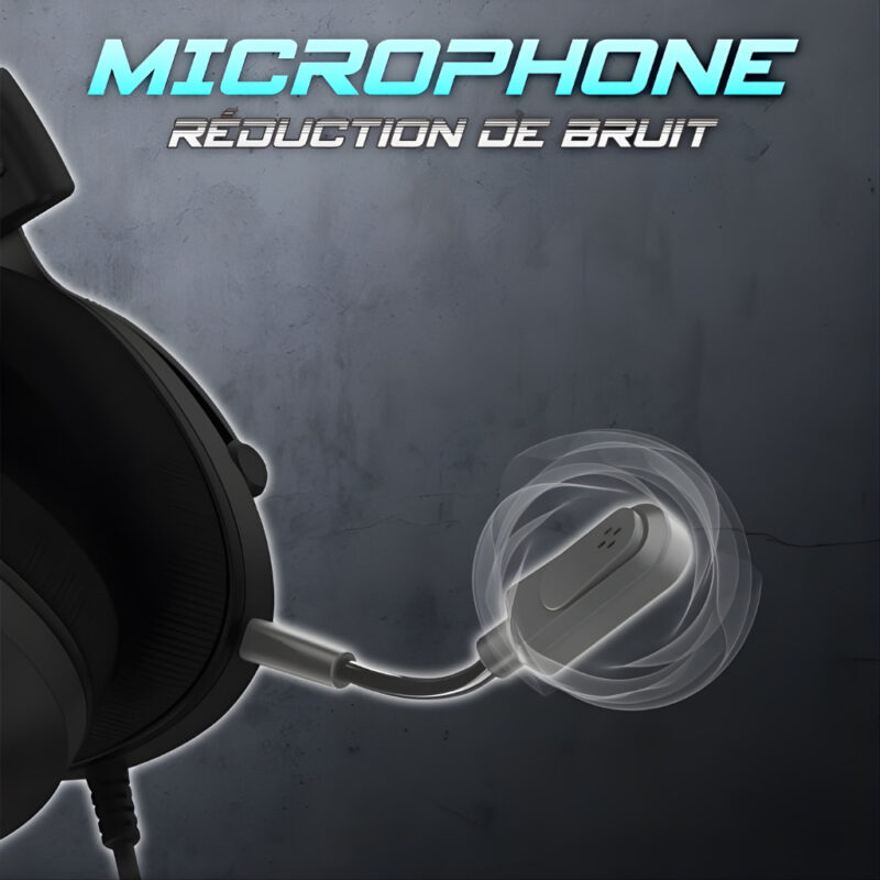 MICRO CASQUE GAMER FILAIRE SPIRIT OF GAMER ELITE H40 DARK RGB - NOIR