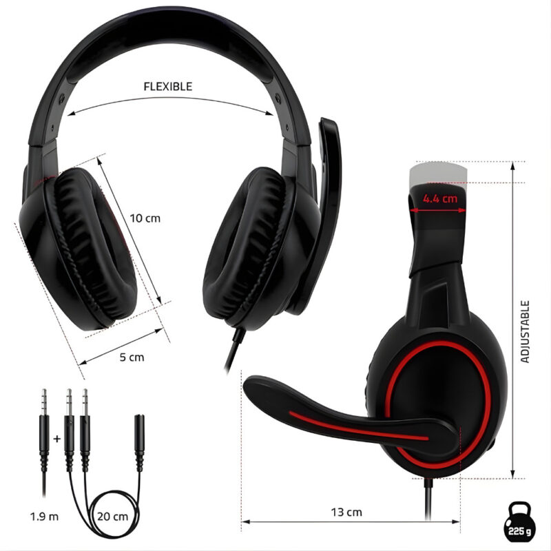 MICRO CASQUE GAMER FILAIRE ADVANCE GTA 210 - NOIR