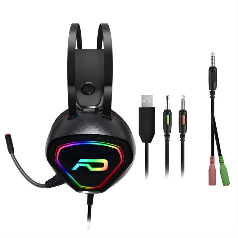 MICRO CASQUE GAMER FILAIRE ADVANCE GTA 230 RGB - NOIR