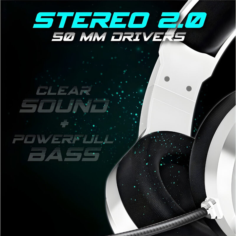 MICRO CASQUE GAMER SPIRIT OF GAMER PRO H8 LED RGB - BLANC