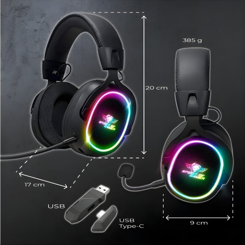 MICRO CASQUE SANS FIL GAMER SPIRIT OF GAMER XPERT- H1200 - NOIR