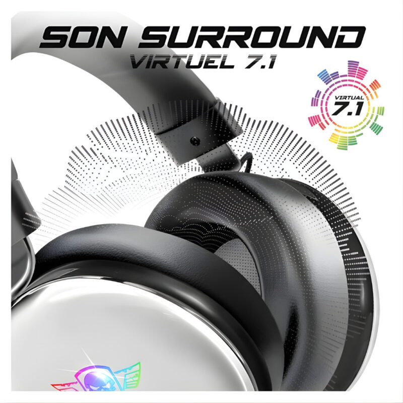 CASQUE GAMING SPIRIT OF GAMER XPERT H700 ARTIC RGB 7.1- BLANC