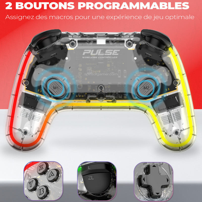 MANETTE PC SANS FIL SOG PULSE BLUETOOTH - RGB