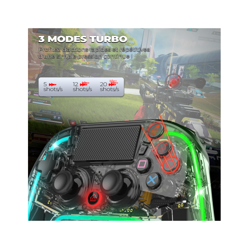 MANETTE SPIRIT OF GAMER SANS FIL RGB NEON