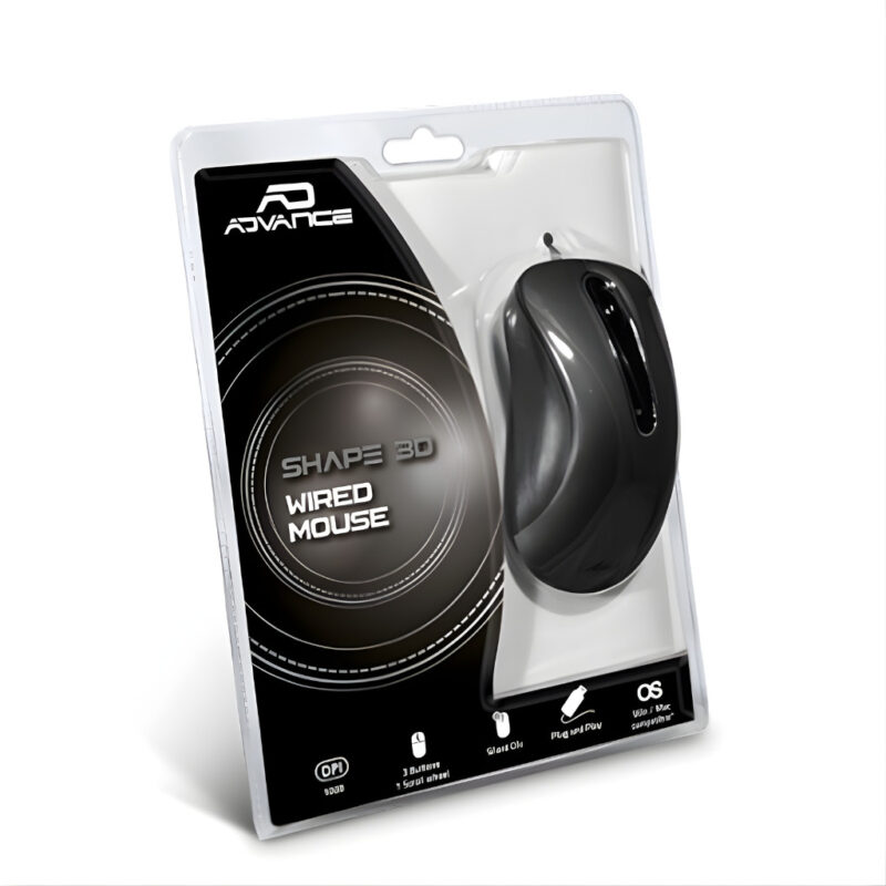 SOURIS FILAIRE ADVANCE 3D USB - NOIR