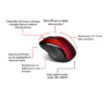 SOURIS FILAIRE ADVANCE SHAPE 6D USB – ROUGE