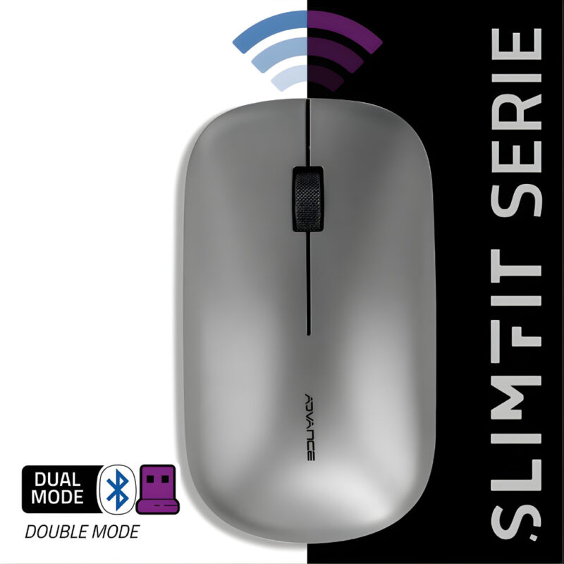 SOURIS SANS FIL ADVANCE SLIMFIT - GRIS