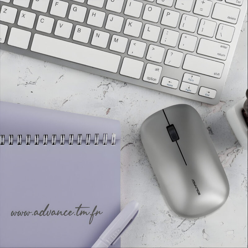 SOURIS SANS FIL ADVANCE SLIMFIT - GRIS