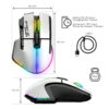 SOURIS GAMER SANS FIL SPIRIT OF GAMER PRO-M5 RGB - BLANC