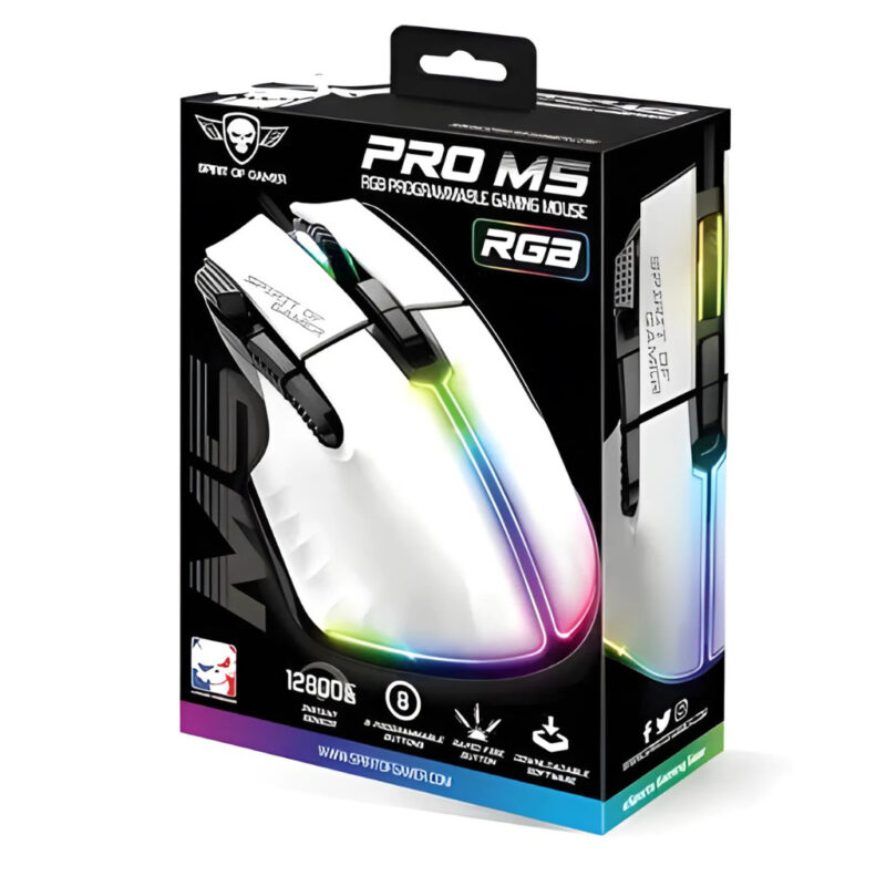 SOURIS GAMING SPIRIT OF GAMER PRO-M5 - BLANC