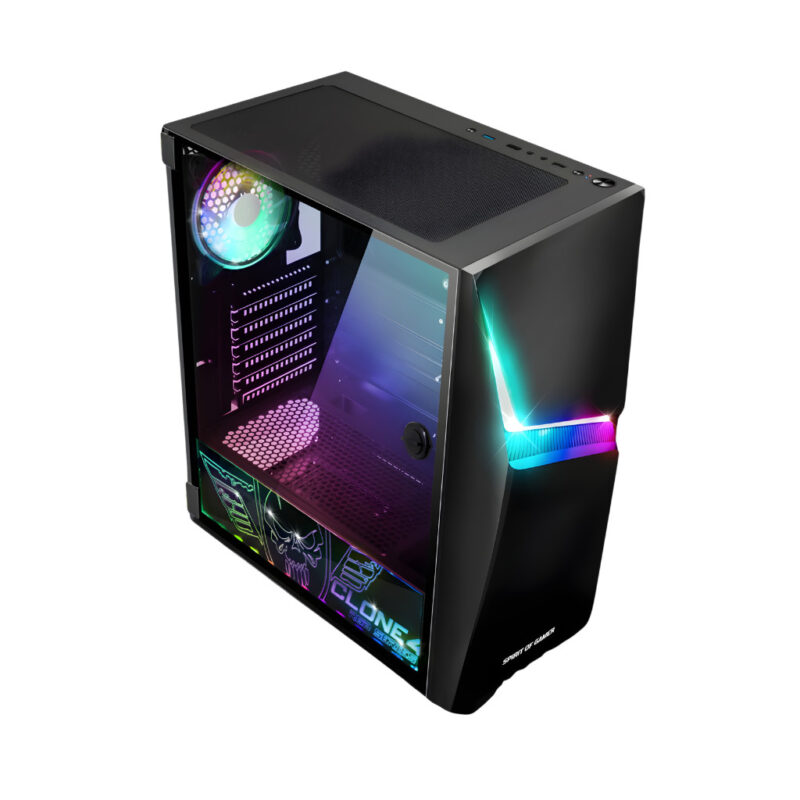 BOITIER SPIRIT OF GAMER  CLONE 4 RGB-NOIR